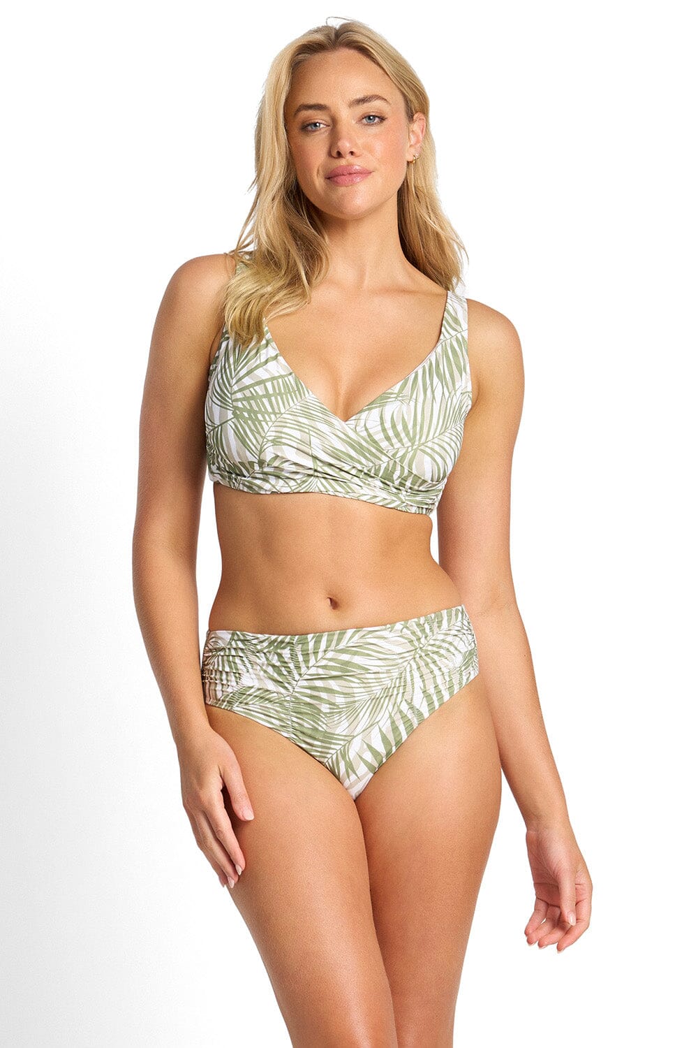 Lombok Ruched Mid Rise Pant SWIM PANT SUNSEEKER 10 WHITE 