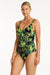 Lotus Tie Front DD/E One Piece SWIM 1PC SEA LEVEL 