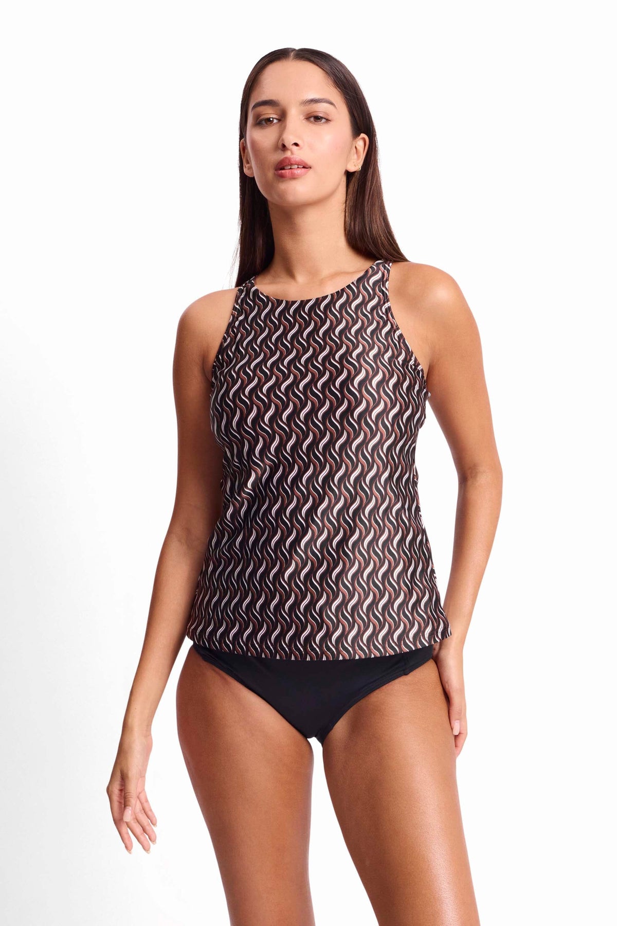 Madrid High Neck Mast Singlet SWIM SINGLET SUNSEEKER 12 BLACK 