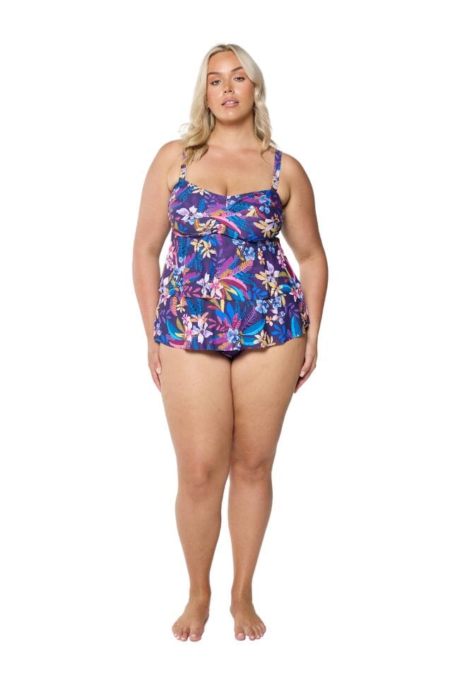 Majorca Bandeau Tiered Tankini Top SWIM SINGLET CAPRIOSCA 12 MULTI 