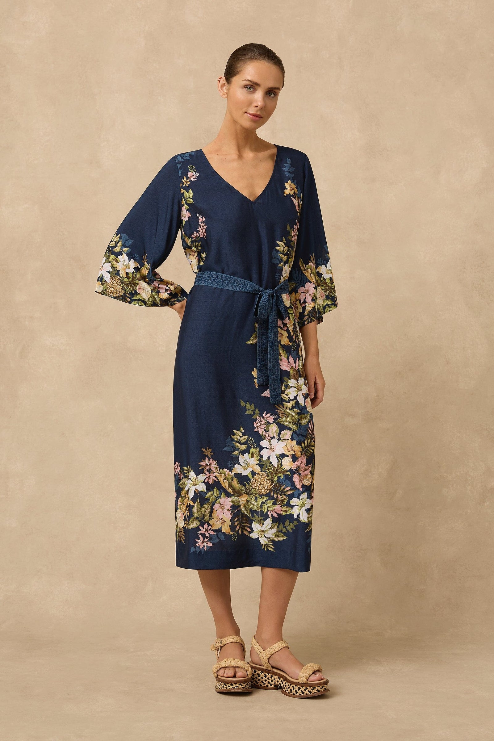 Maya Kaftan CLOTHING MONTE AND LOU XS PRINT 