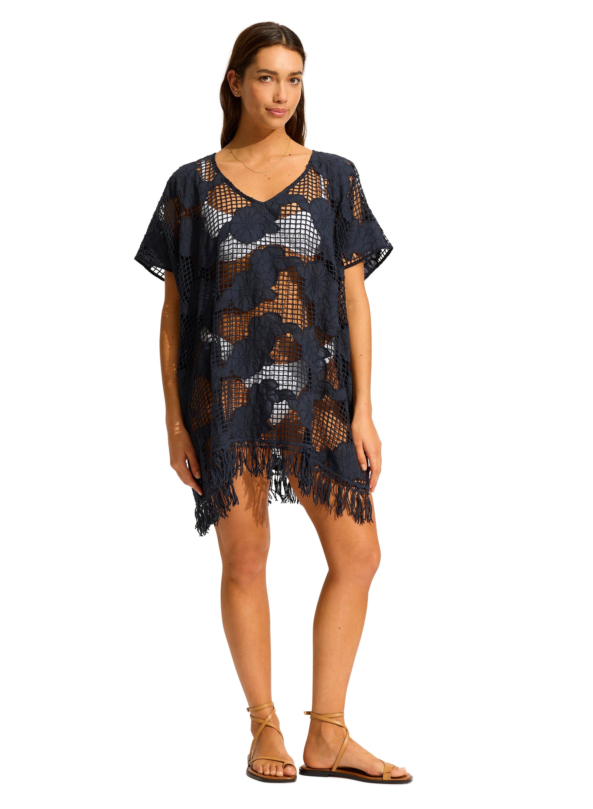 Mesh Kaftan KAFTAN SEAFOLLY O/S TRUE NAVY 