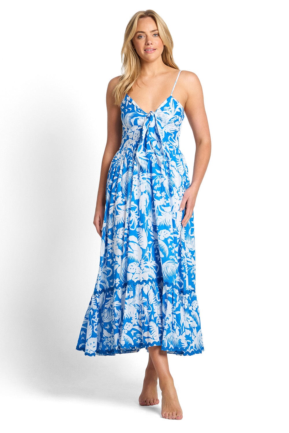 Neverland Tie Front Dress OVERSWIM SUNSEEKER XS CLOUD 