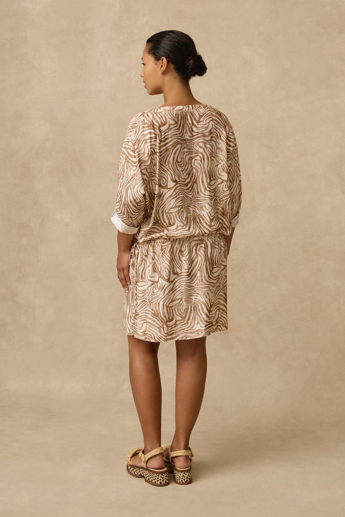 Nova 3/4 Sleeve Shirt Dress CLOTHING MONTE AND LOU 