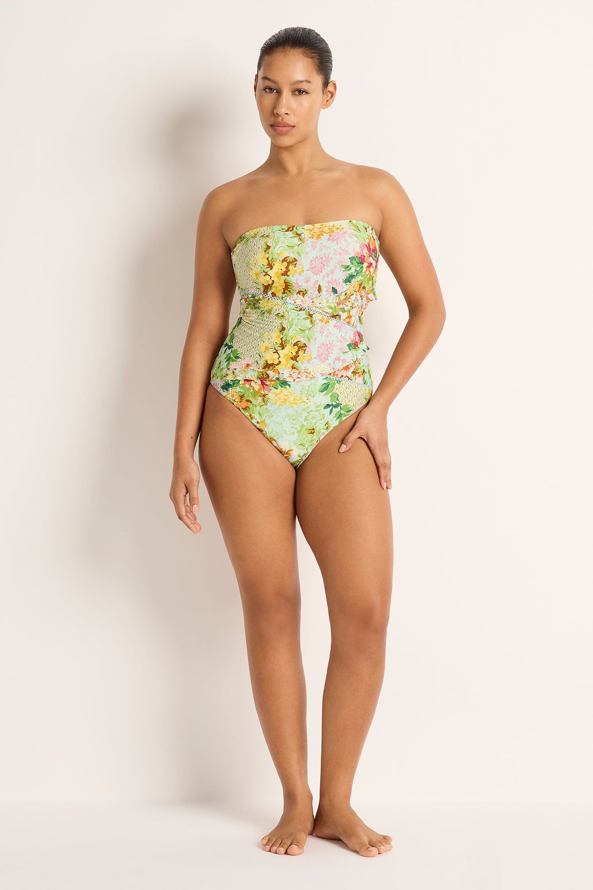 Olympia Spliced Bandeau One Piece SWIM 1PC MONTE AND LOU 