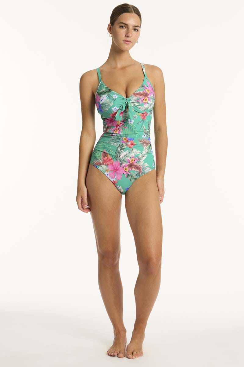 Pacifico Tie Front DD/E One Piece SWIM 1PC SEA LEVEL 