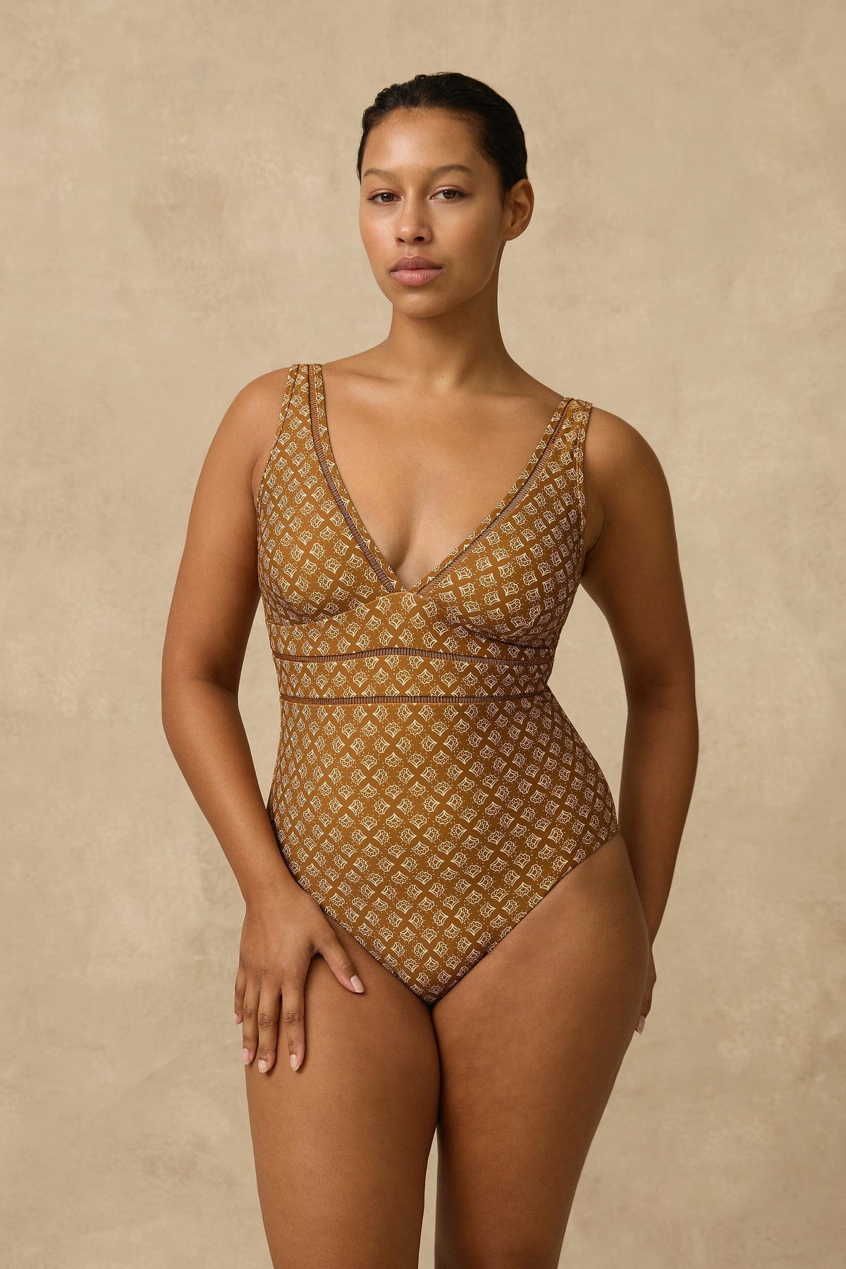 Pasha Multi Fit V One Piece SWIM 1PC MONTE AND LOU 8 PRINT 