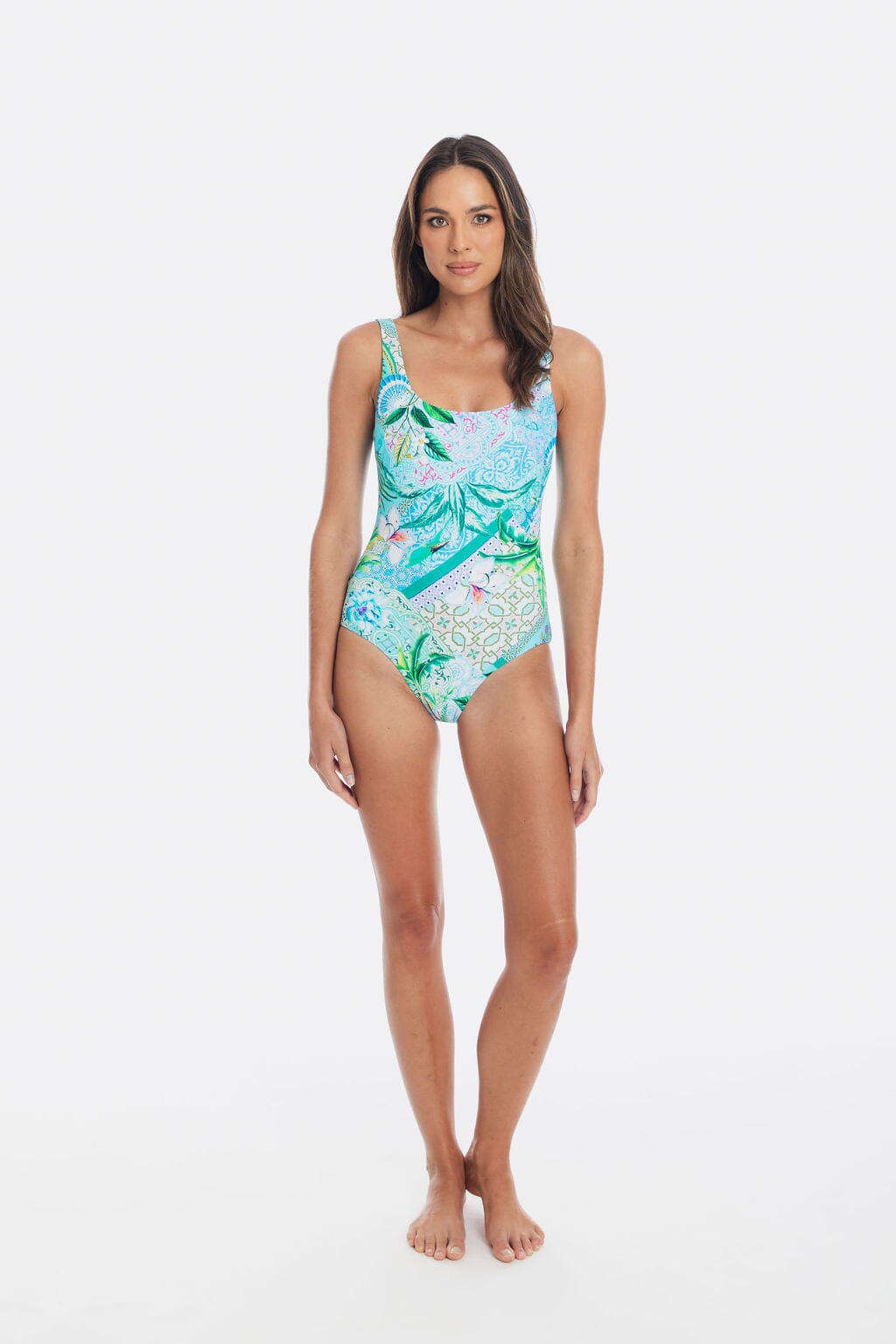 Peru Lucca Reversible Square One Piece SWIM 1PC TOGS 10 PRINT 
