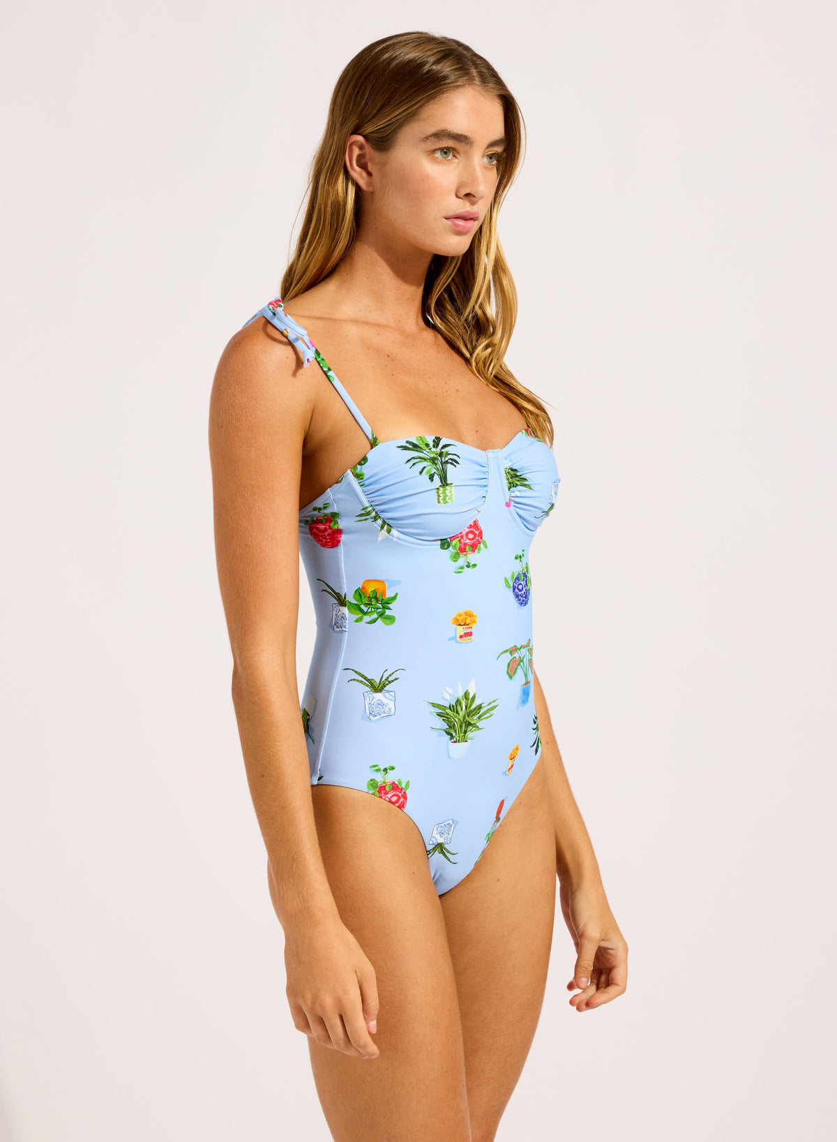 Playa Bonita Ruched Underwire One Piece SWIM 1PC SEAFOLLY 