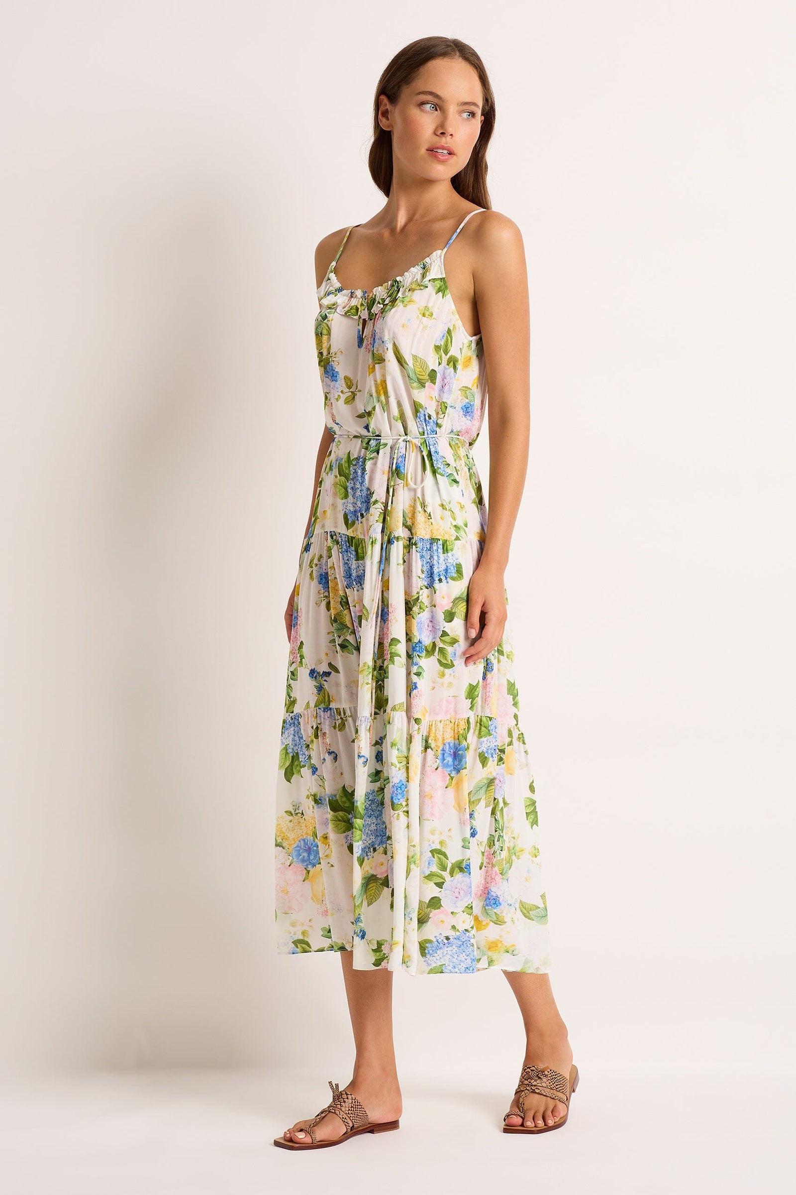 Posie Frill Tiered Midi Dress CLOTHING MONTE AND LOU 