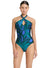 QUEEN OF THE NIGHT CROSS OVER HALTER 1PCE SWIM 1PC JETS 8 AZUL 