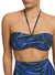 QUEEN OF THE NIGHT HALTER BANDEAU TOP SWIM TOP JETS 8 AZUL 