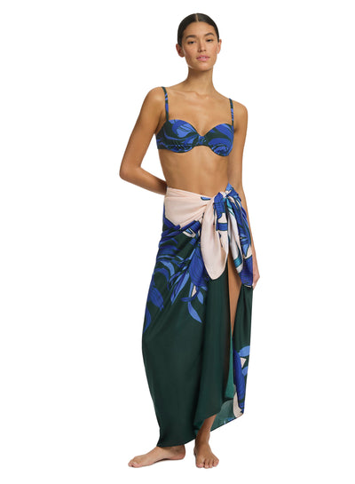 QUEEN OF THE NIGHT PAREO SARONG JETS M/L AZUL