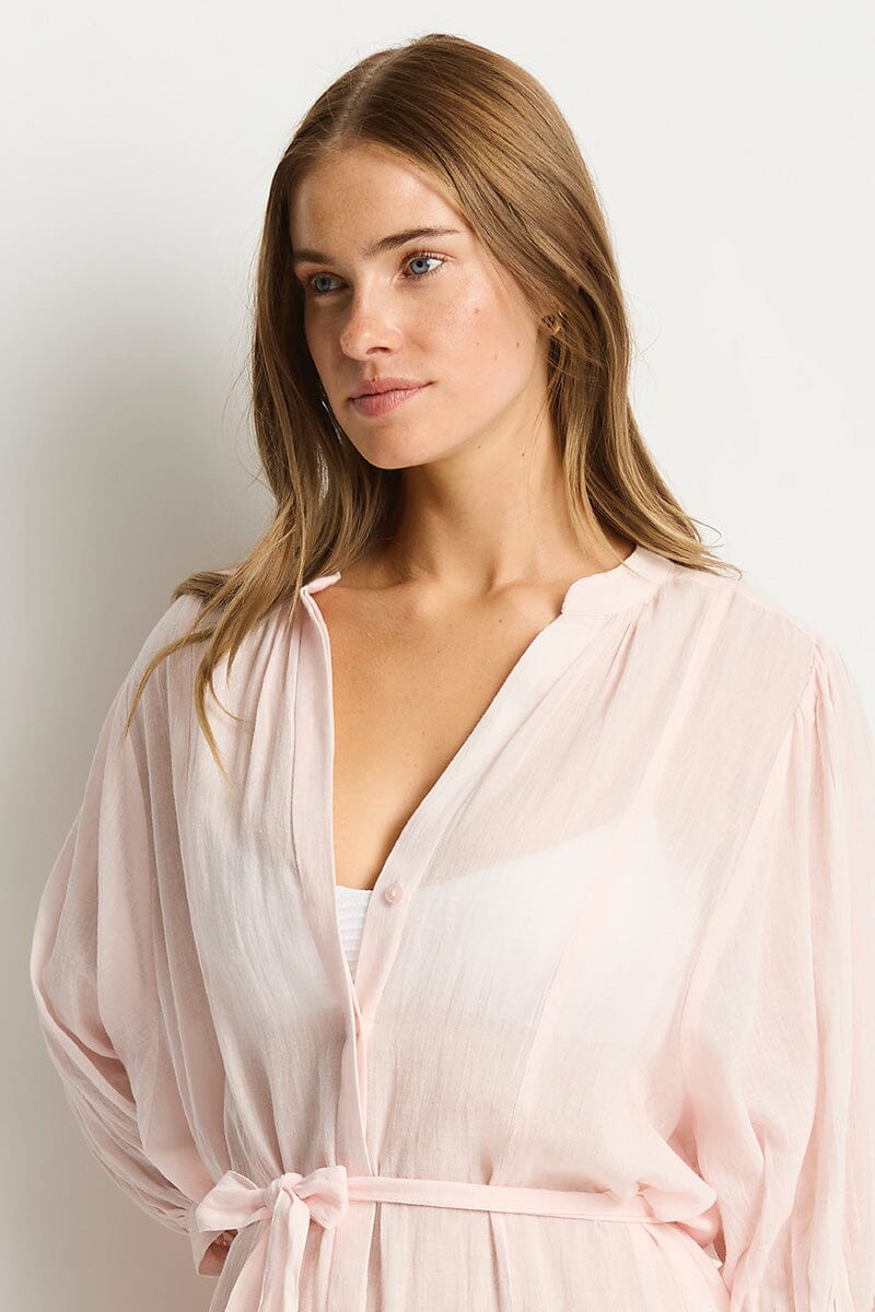 Salt Boho Long Shirt Dress OVERSWIM SEA LEVEL 