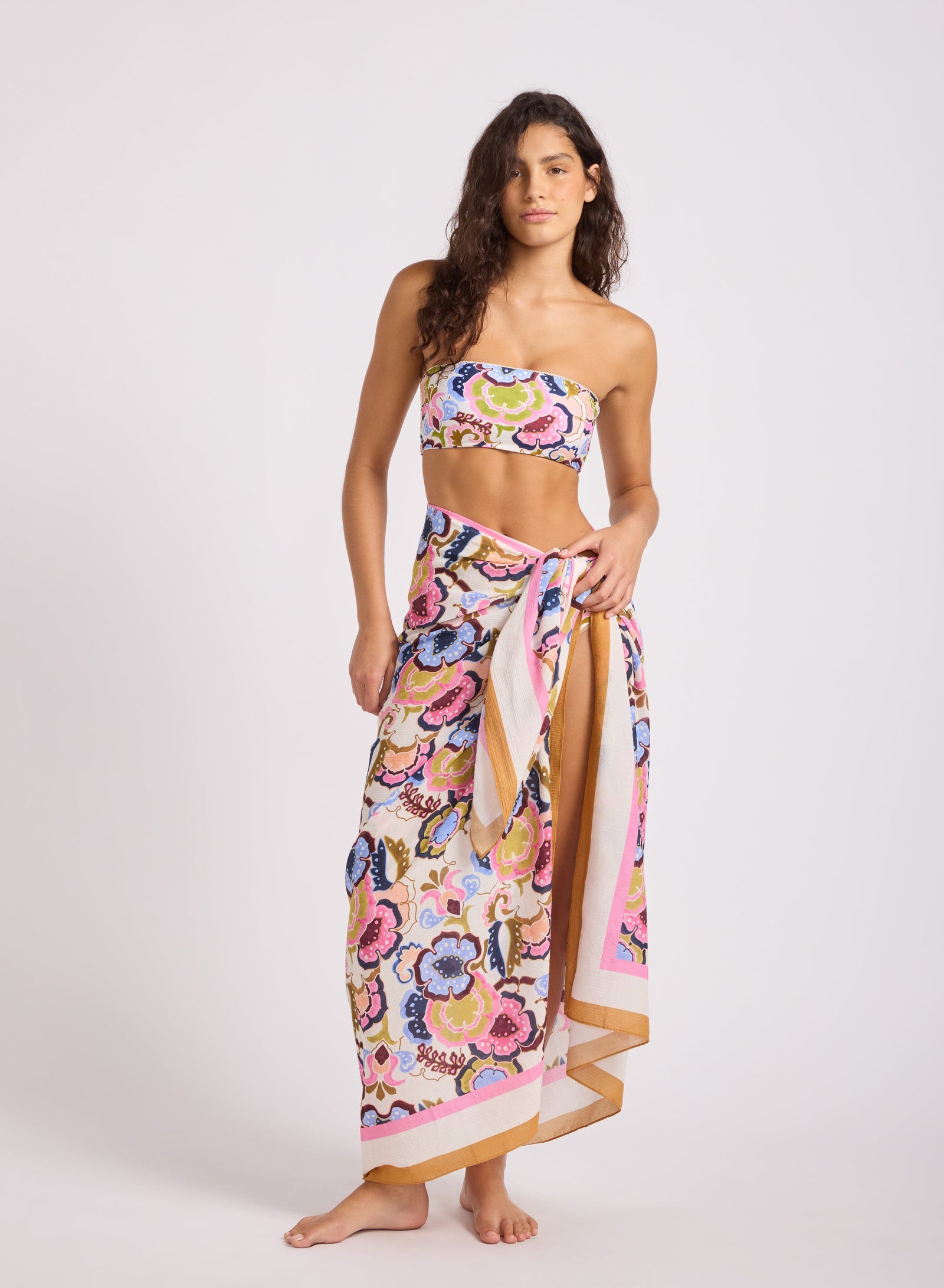 Sea Blossom Floral Sarong SARONG SEAFOLLY O/S VANILLA 