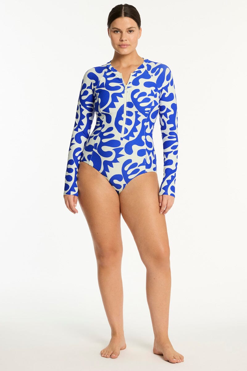 Seascape Long Sleeved Multifit One Piece SWIM SINGLET SEA LEVEL 