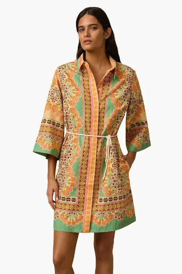 Selma Shirt Dress CLOTHING MONTE AND LOU XS PRINT 