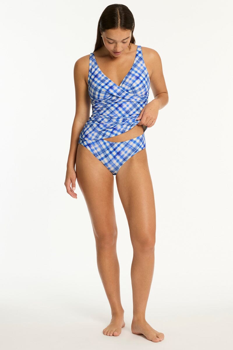 Somerset Cross Front Multifit Singlet Top SWIM TOP SEA LEVEL 