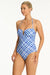 Somerset U Bar Bandeau One Piece SWIM 1PC SEA LEVEL 8 DENIM BLUE 