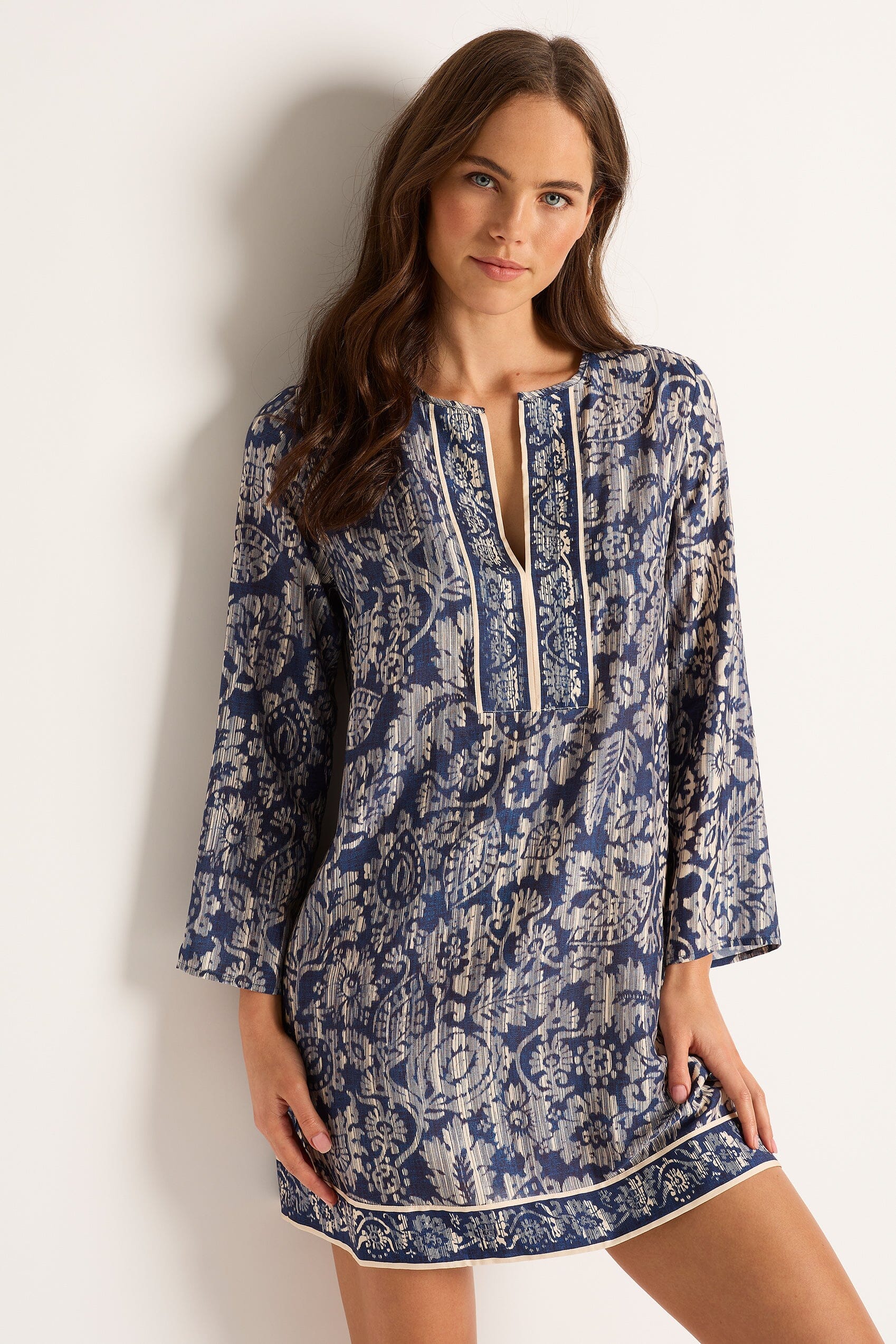 Sonoma Mini Kaftan CLOTHING MONTE AND LOU XS DENIM BLUE 