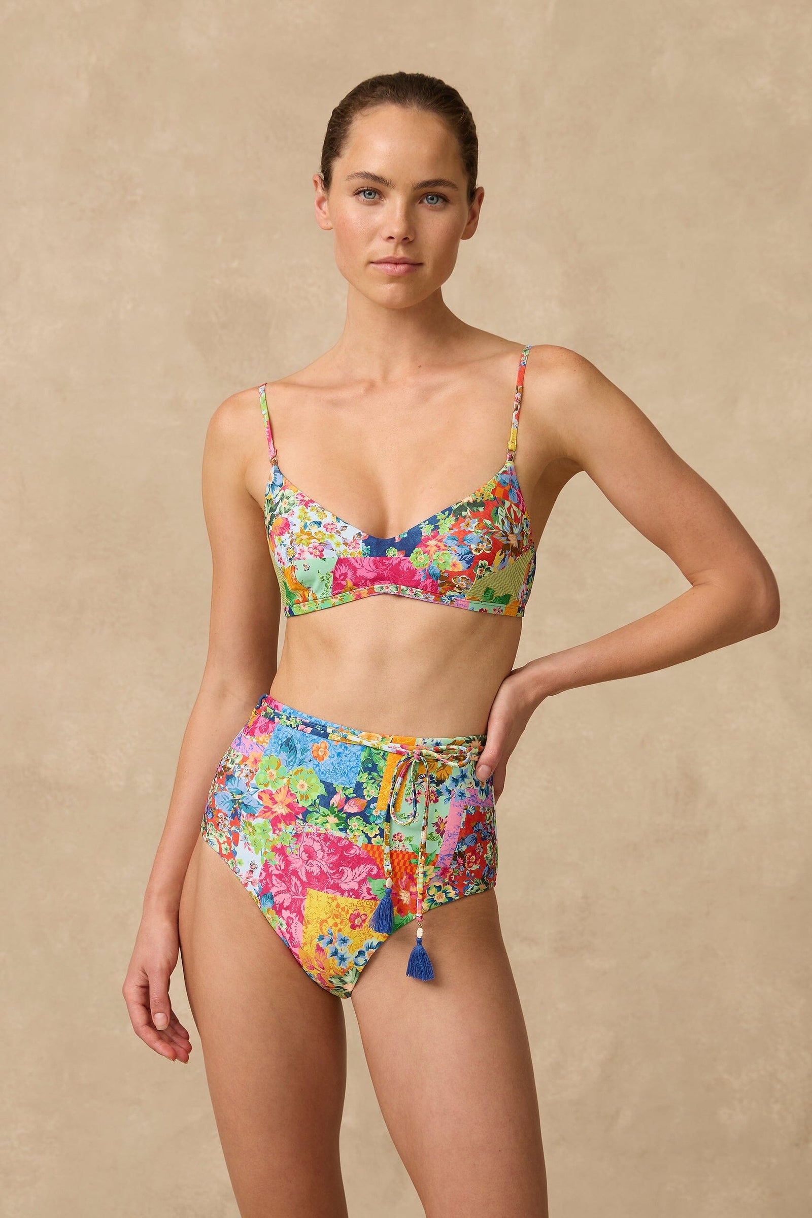 Stevie Crop Bralette SWIM TOP MONTE AND LOU 8 PRINT 