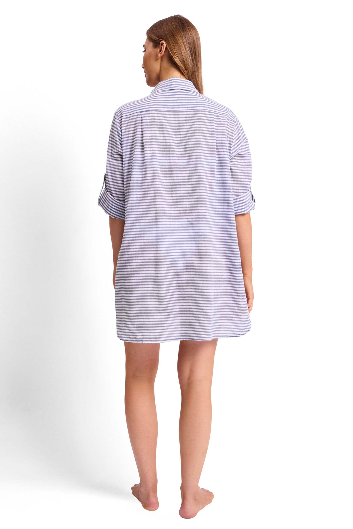 Summer Stripe Button Through Shirt OVERSWIM SUNSEEKER 