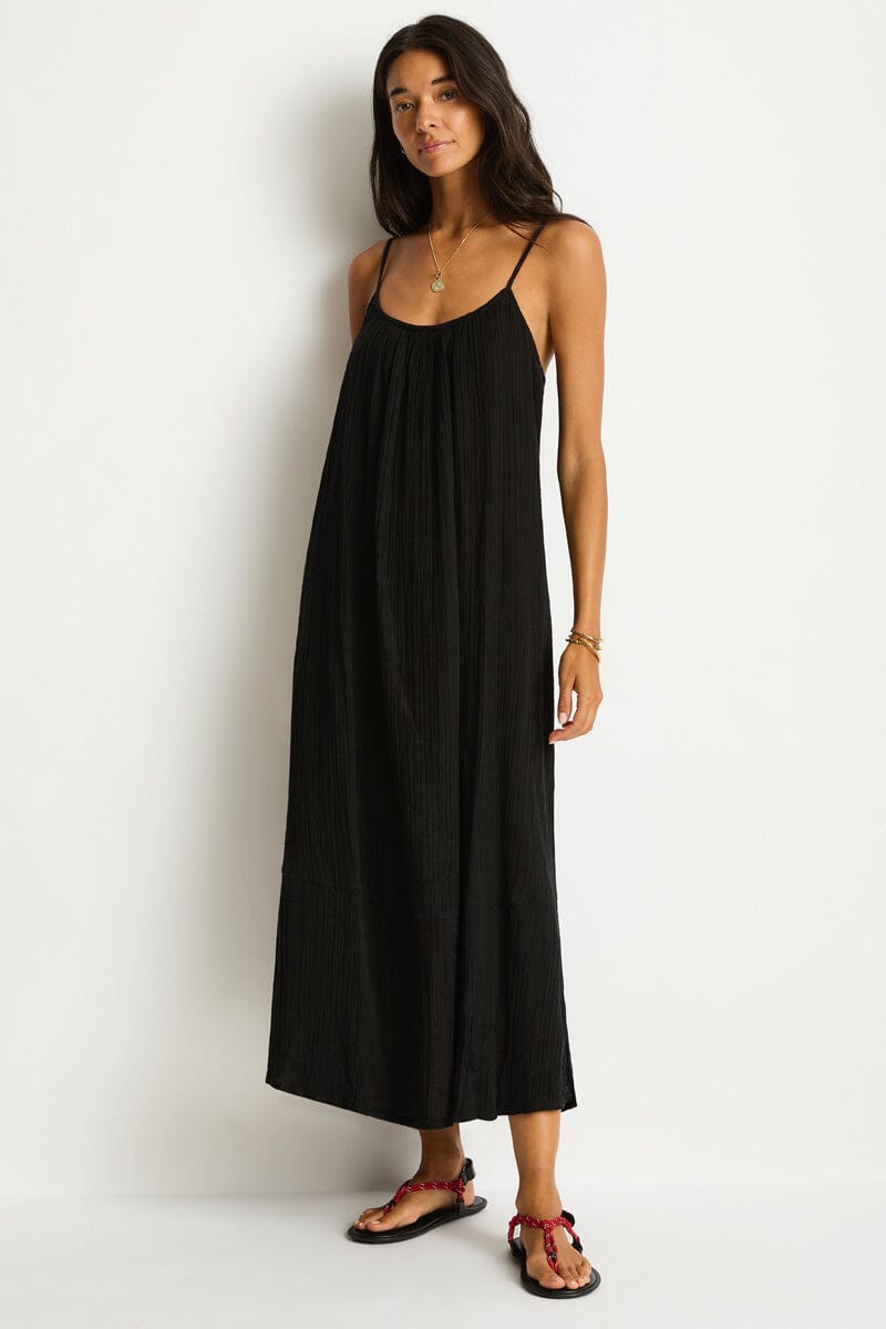 Sunset Tie Back Sundress CLOTHING SEA LEVEL XS BLACK 