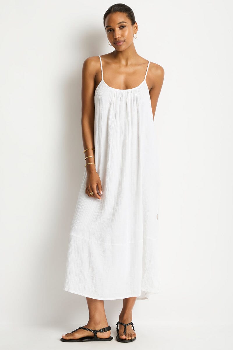 Sunset Tie Back Sundress CLOTHING SEA LEVEL XS WHITE 