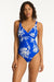 Tradewind Cross Front Multifit One Piece SWIM 1PC SEA LEVEL 10 COBALT 