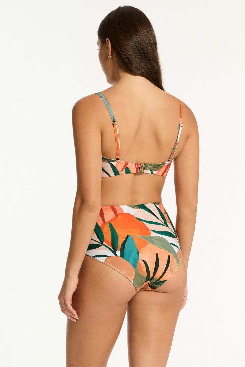 Tropaluxe High Waist Gathered Side Pant SWIM PANT SEA LEVEL 