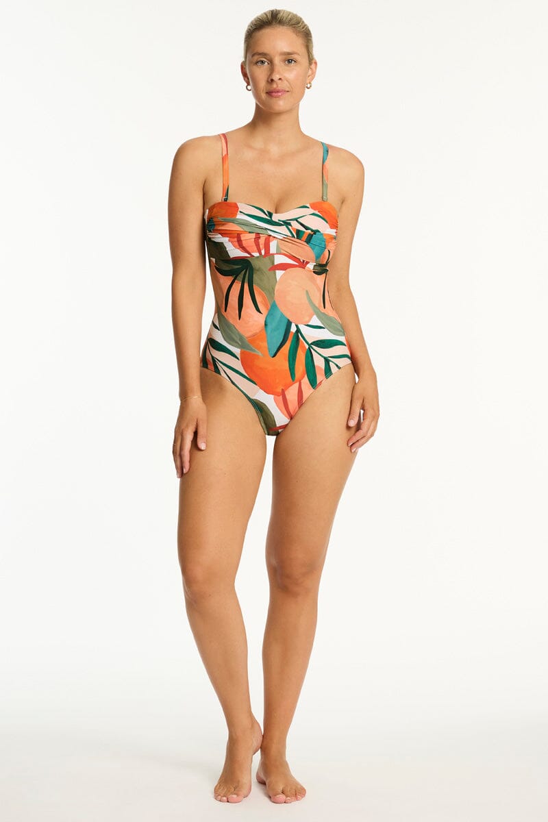 Tropaluxe Twist Bandeau One Piece SWIM 1PC SEA LEVEL 