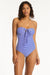 Varsity Halter Bandeau One Piece SWIM 1PC SEA LEVEL 