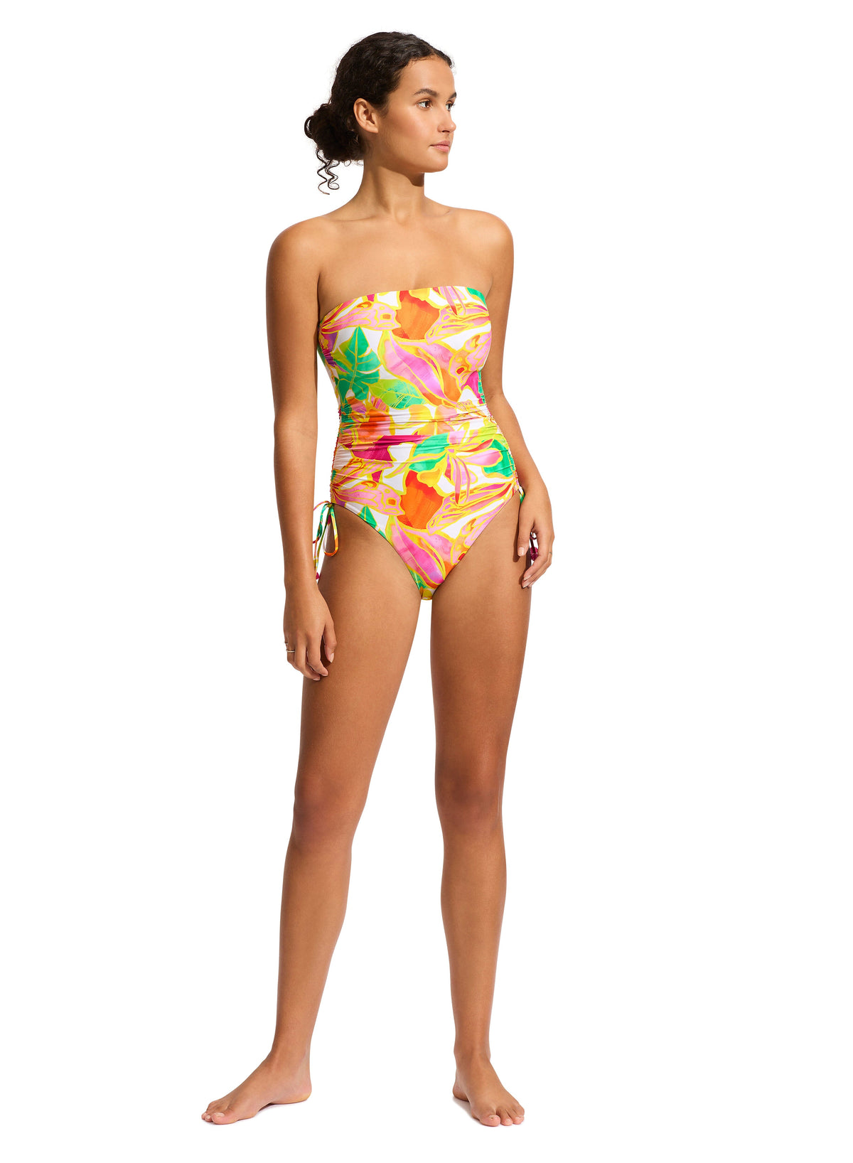 Wonderland DD Drawstring Bandeau One Piece SWIM 1PC SEAFOLLY 