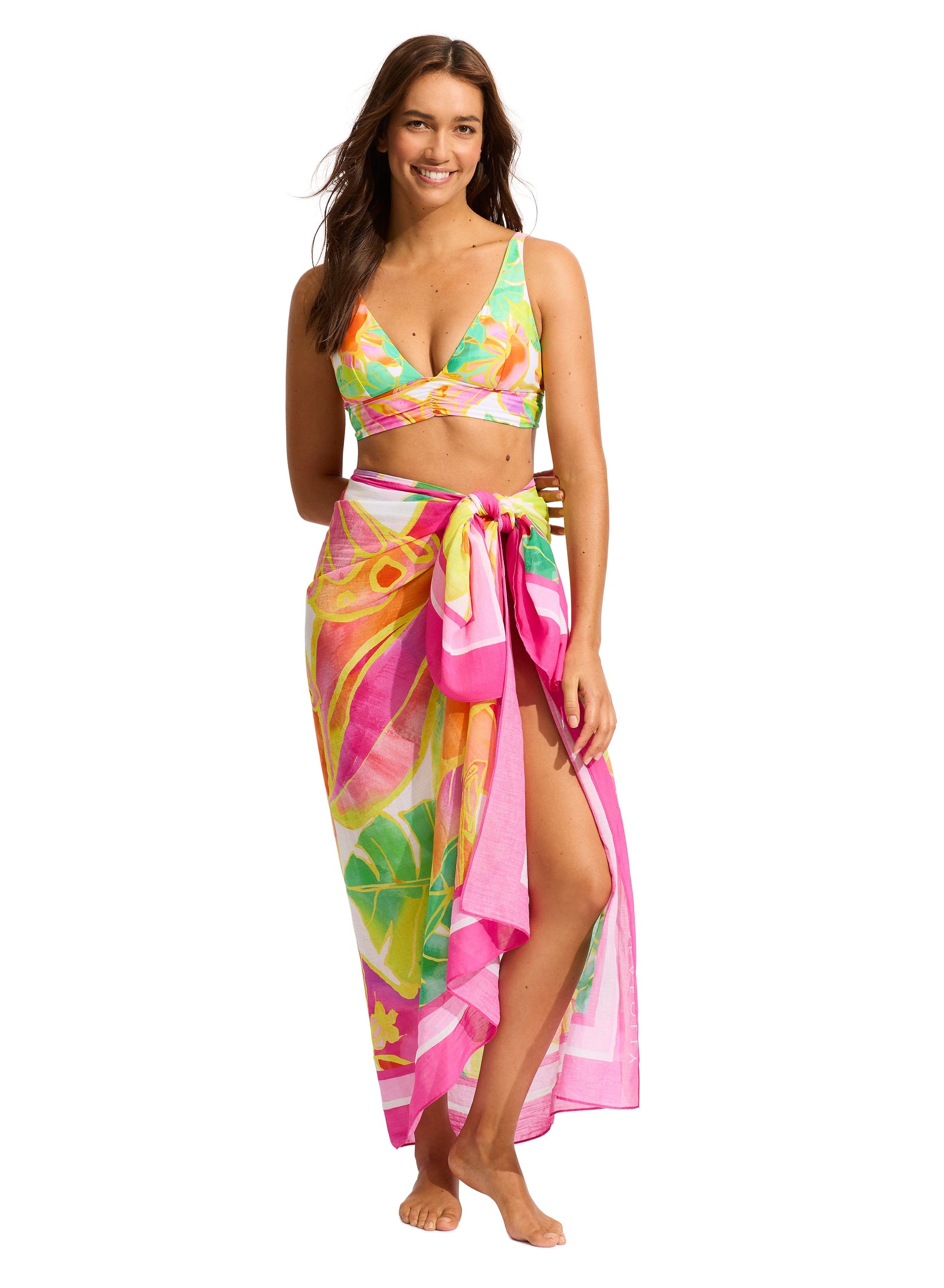 Wonderland Sarong SARONG SEAFOLLY O/S FUCHSIA ROSE 