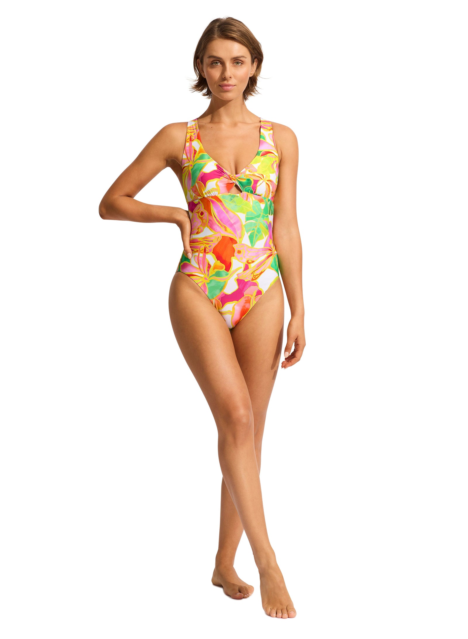 Wonderland Twist Front One Piece SWIM 1PC SEAFOLLY 