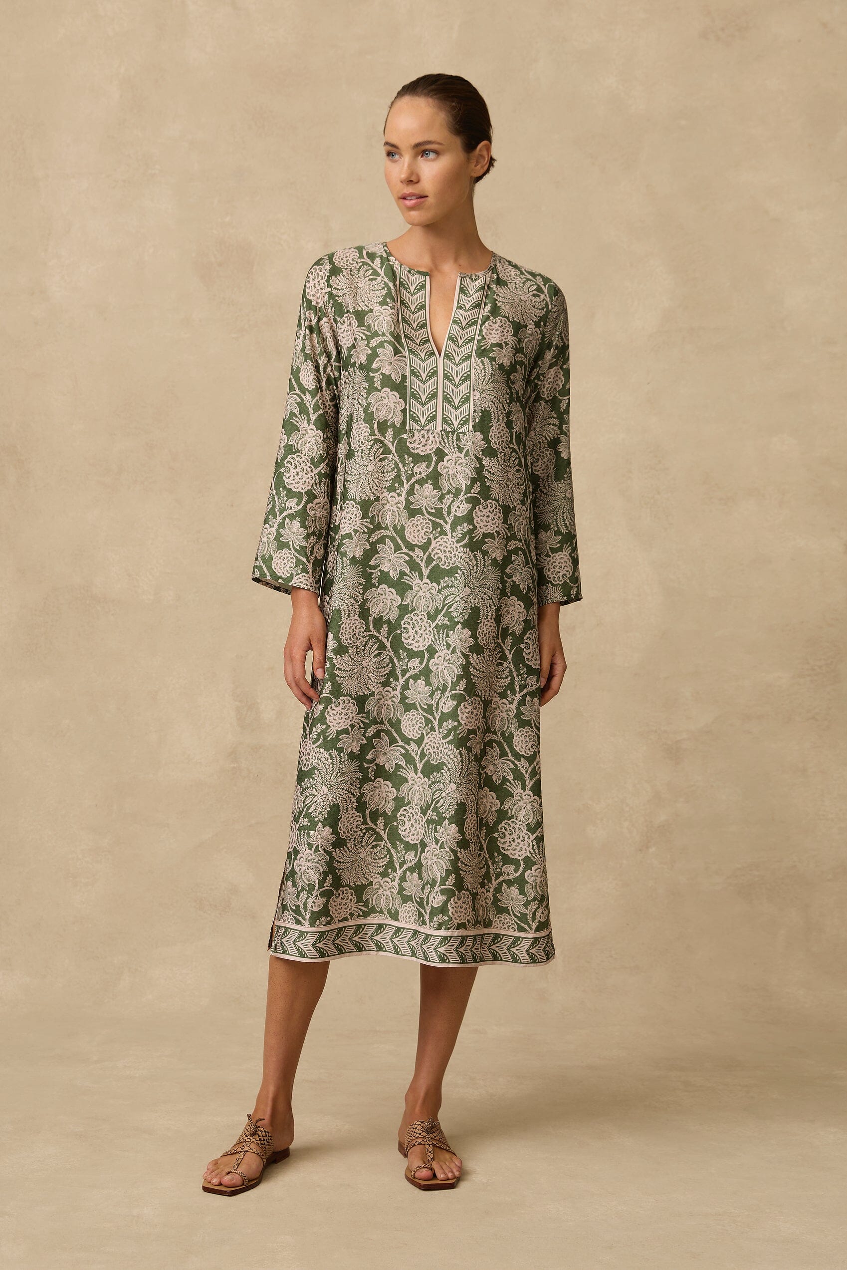 Zeni Long Kaftan CLOTHING MONTE AND LOU 
