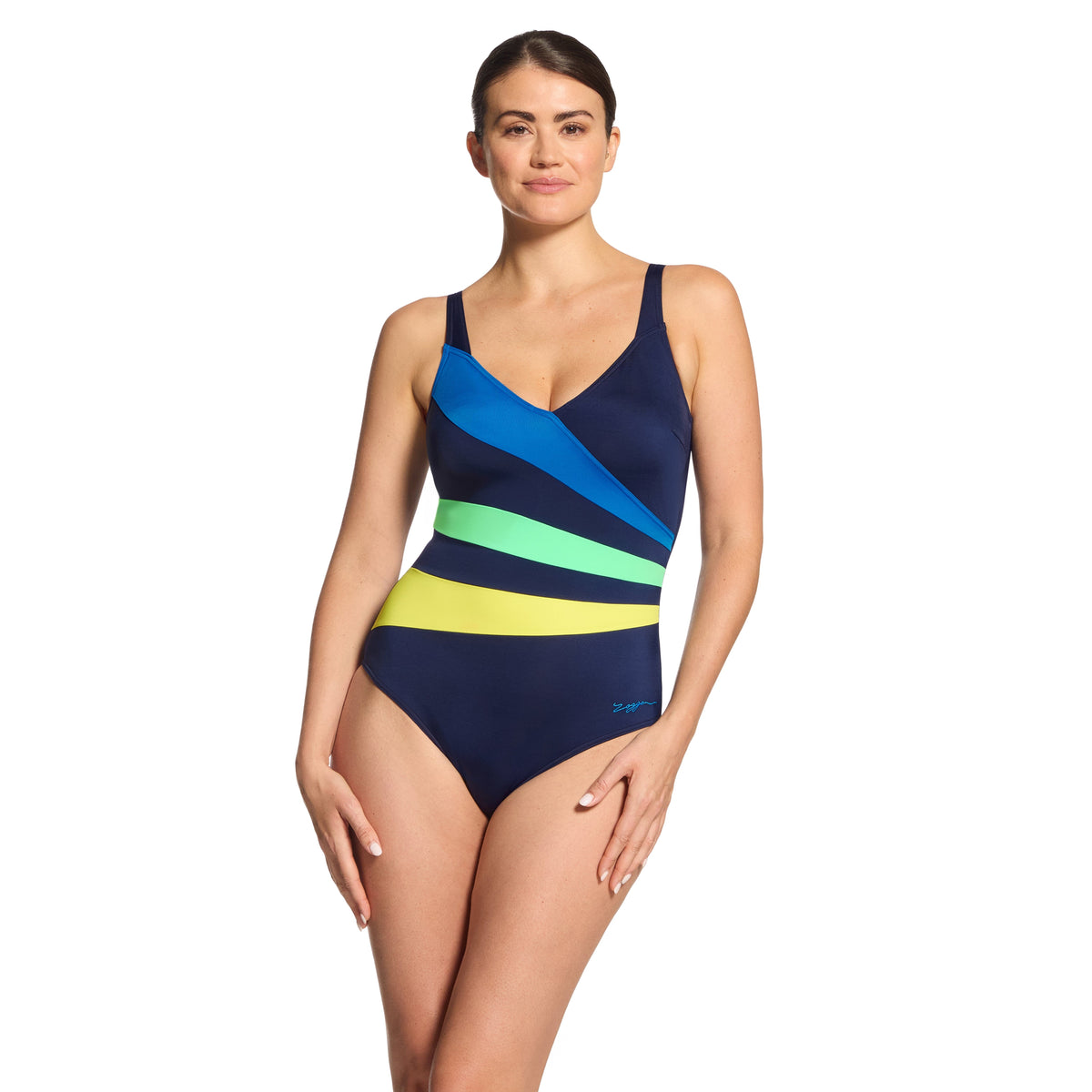 Zoggs Sea Frond Wrap Panel One Piece SWIM 1PC ZOGGS 