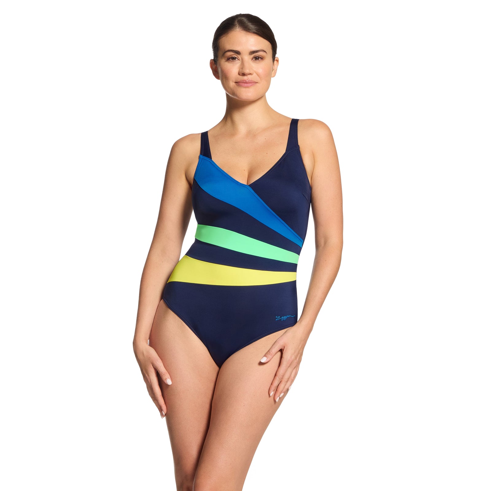 Zoggs Sea Frond Wrap Panel One Piece SWIM 1PC ZOGGS 