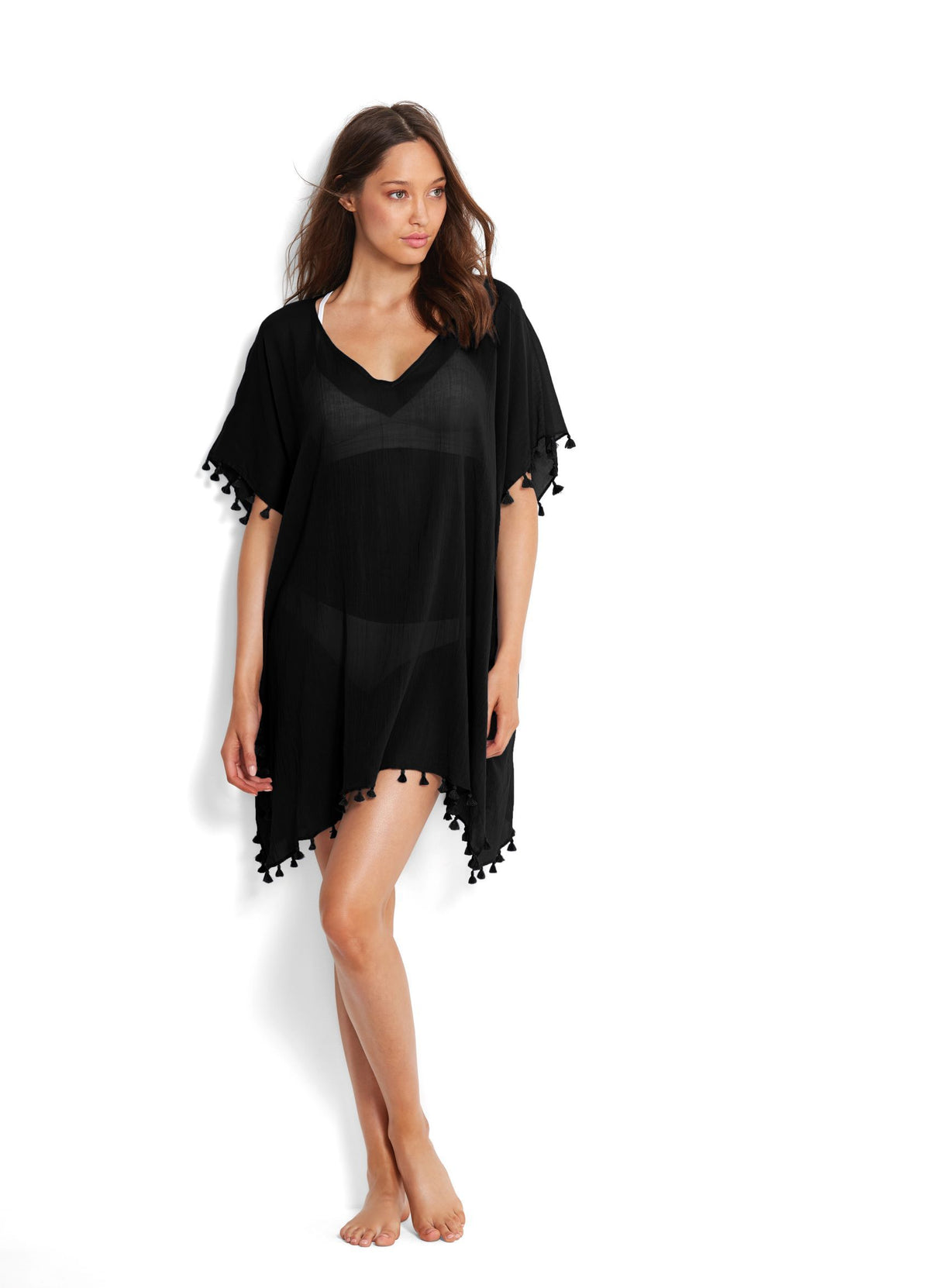 Beach Basics Amnesia Kaftan KAFTAN SEAFOLLY O/S Black 