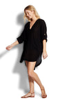 Beach Edit Essential Cover Up OVERSWIM SEAFOLLY XS BLACK