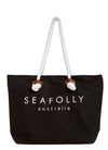 Carried Away Ship Sail Tote BAGS SEAFOLLY OS BLACK