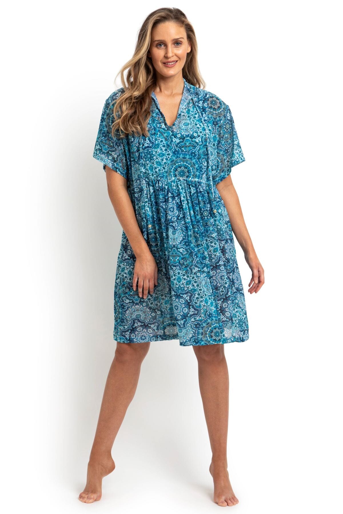 Chantille Mesh Shirt Dress OVERSWIM JANTZEN S DENIM 