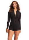 Collective Boyleg Zip Front Surfsuit SUN PROTECTION SEAFOLLY