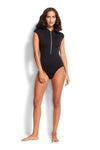 Collective Zip Front One Piece SWIM 1PC SEAFOLLY 8 BLACK