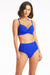 Essentials Cross Front Moulded Cup Underwire Bra SWIM TOP SEA LEVEL 8 COBALT 