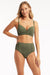 Essentials Gathered Side High Waist Pant SWIM PANT SEA LEVEL 8 KHAKI 