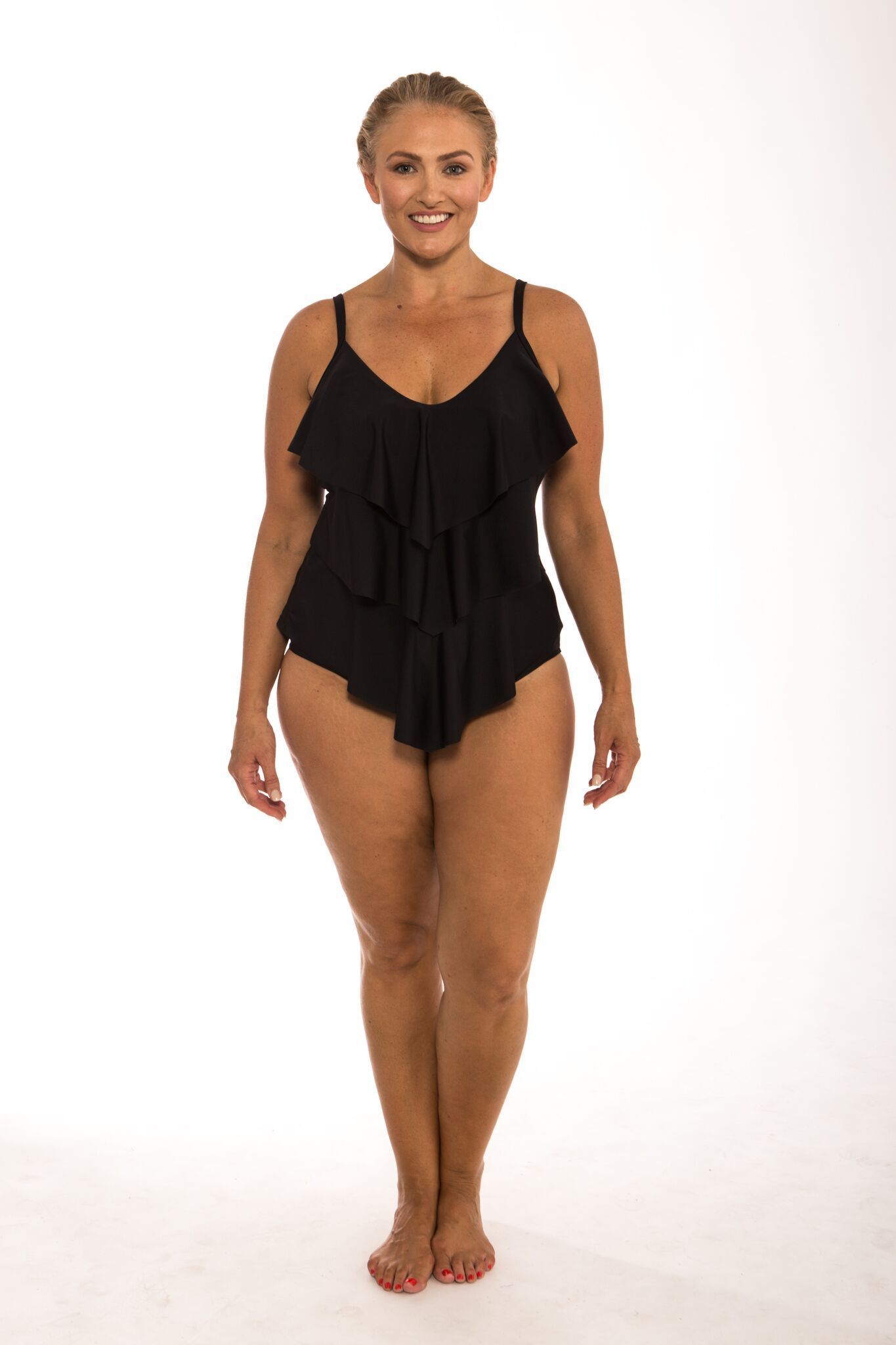 It's All About Black 3 Tier 1Pc SWIM 1PC CAPRIOSCA 10 BLACK 