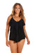 Its All About Black 3 Tier Tankini Top SWIM SINGLET CAPRIOSCA 10 Black 