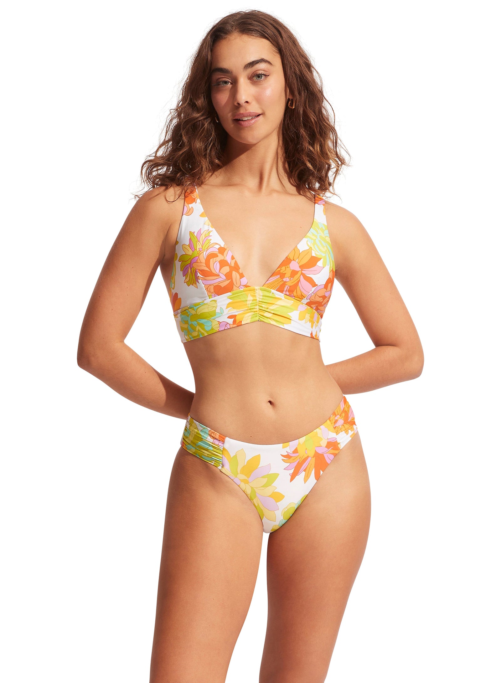 Palm Springs Longline Tri SWIM TOP SEAFOLLY 8 LIMELIGHT 