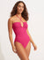 Sea Dive Bandeau One Piece SWIM 1PC SEAFOLLY 8 FUCHSIA ROSE 